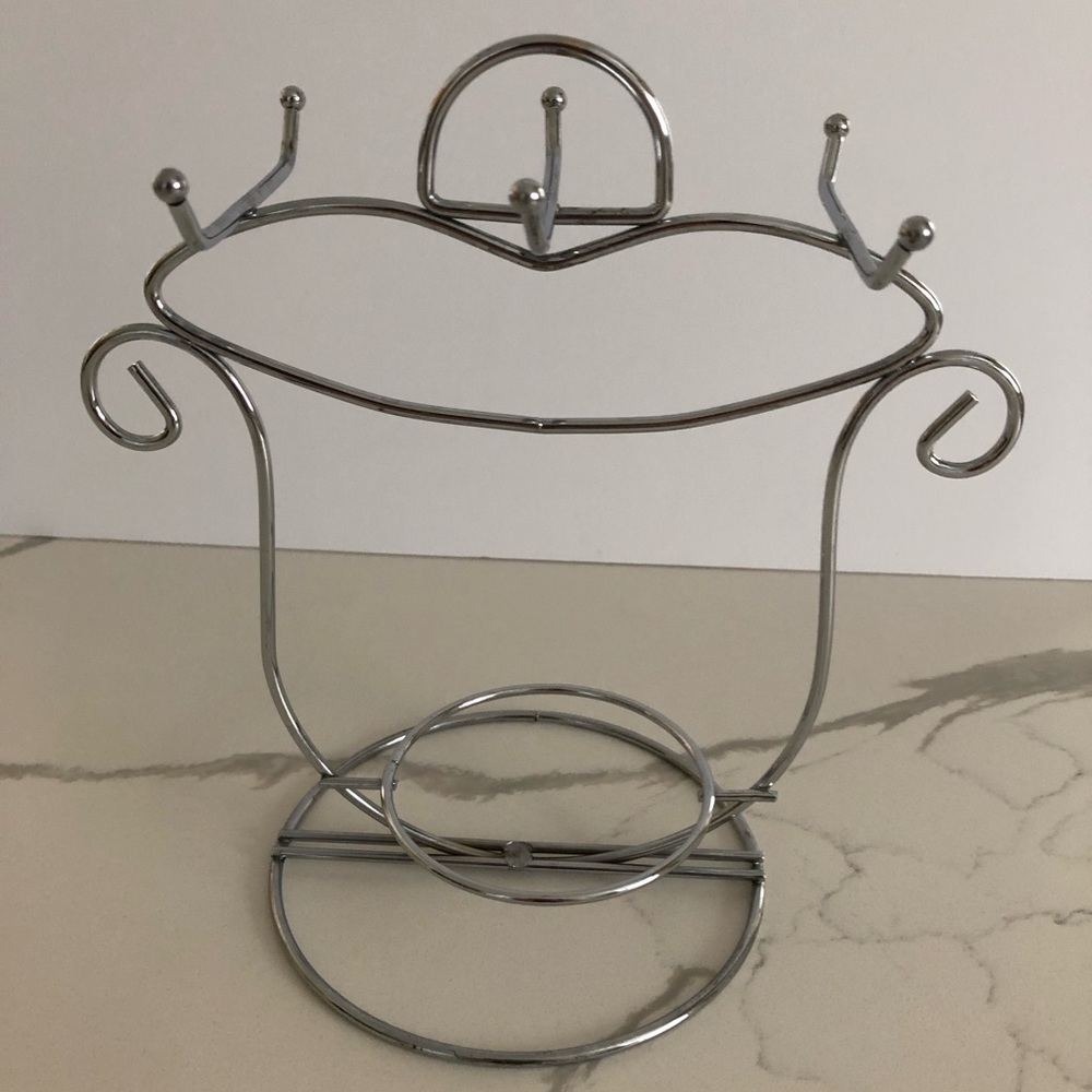 Espresso demitasse cup display stand wire rack